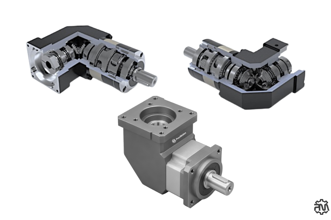 Compact right-angle bevel planetary gearbox